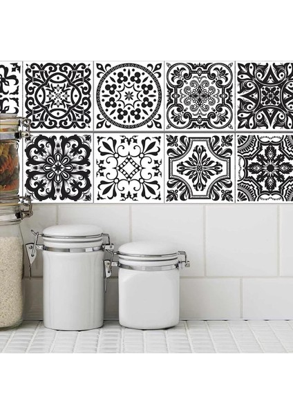 20 Adet Mozaik Duvar Art Çini Çıkartmalar Mutfak Banyo Karo Çıkartmaları # 2 10X10 cm (Yurt Dışından) fiyatları