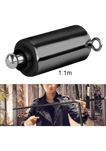 Taşınabilir Siyah Dövüş Sanatları Metal Sihirli Cep Bo Personel 110 cm Cep Sihirli Siyah 1.1 M (Yurt Dışından)