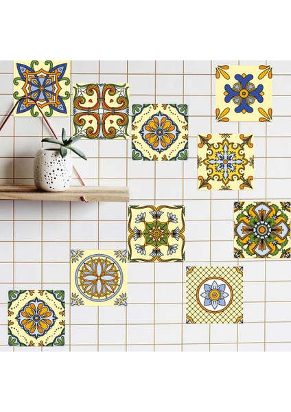 20PIECES 150 mm (6 Inç) Kare Karolar Için Kendi Kendine Yapışkan Mozaik Duvar Karo Çıkartmaları #2 (Yurt Dışından) fiyatları