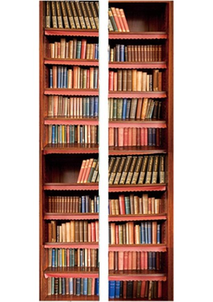 200X77CM 3D Yaratıcı Doğa Deseni Pvc Kendinden Yapışkan Kapı Duvar Etiketi 01 (Yurt Dışından)