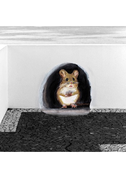 5 Pack Fareler Deliği Çıkartmaları Duvar Merdiveni Çıkarılabilir Rt Çıkartma Çocuk Odası A (Yurt Dışından) fırsatları