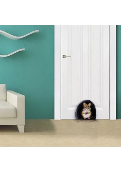 5 Pack Fareler Deliği Çıkartmaları Duvar Merdiveni Çıkarılabilir Rt Çıkartma Çocuk Odası A (Yurt Dışından) indirimleri