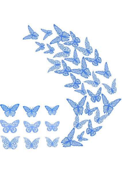 36PCS Kelebek Duvar Sticker Döviz Out Düğün Mavisi Için Vivid 3D Buzdolabı Sticker (Yurt Dışından) fiyatları