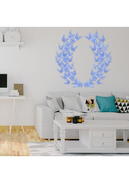 36PCS Kelebek Duvar Sticker Döviz Out Düğün Mavisi Için Vivid 3D Buzdolabı Sticker (Yurt Dışından) fırsatları