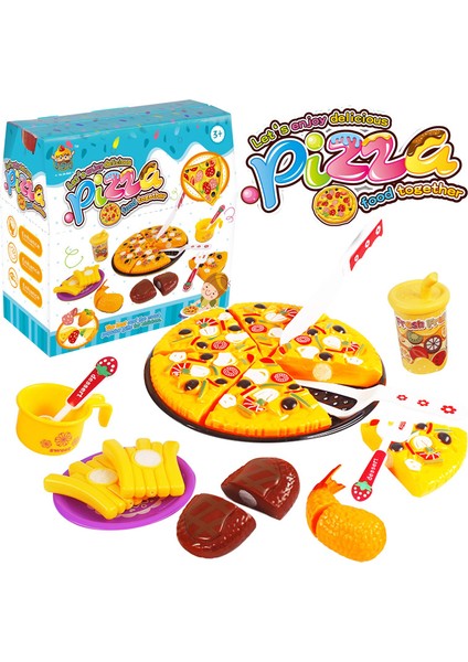Oyuncak Pizza Seti - Sarı (Yurt Dışından)