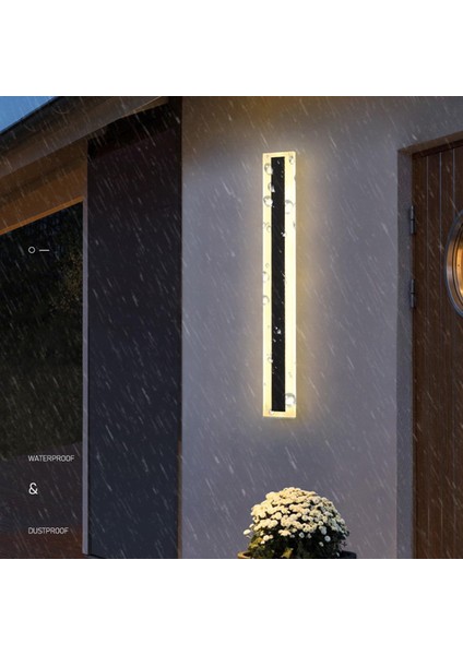 LED Duvar Monte Işık Fikstürü Dekoratif Lamba Açık Bahçe Backyard Için 60X9X4 cm Sıcak Işık (Yurt Dışından)