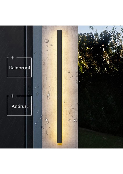 LED Duvar Monte Işık Fikstürü Dekoratif Lamba Açık Bahçe Backyard Için 60X9X4 cm Sıcak Işık (Yurt Dışından)