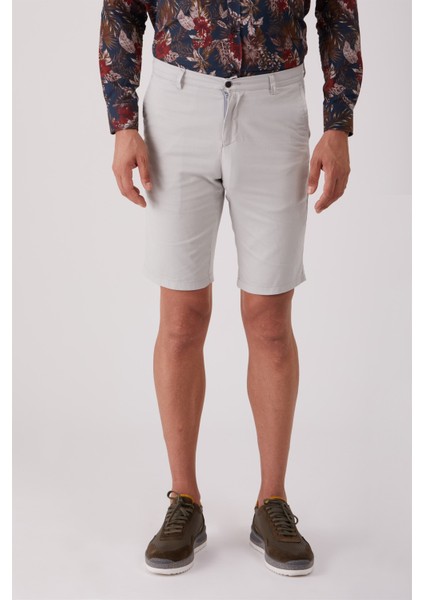 Açık Gri Erkek Regular Fit Short