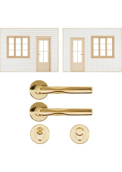1/6 Minyatür Dollhouse Metal Tutma Kilidi Parçaları 4 Pc (Yurt Dışından) modelleri