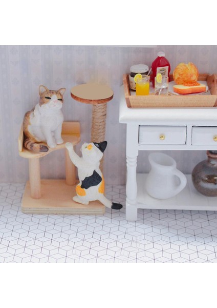 5x1/12 Dollhouse Mini Modern Kedi Ağacı Kule Minyatür Mobilya Model Dekor 5 Parça (Yurt Dışından) fiyatları