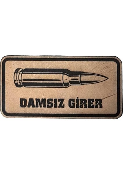 Damsız Girer - Deri Peç - Arma - Askeri Patch
