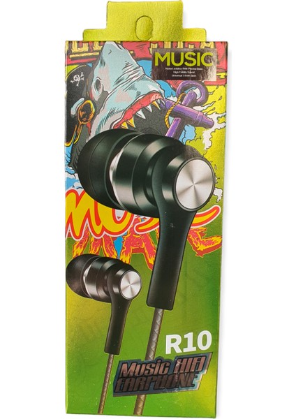 R10 Ekstra Bass Mikrofonlu Kablolu Kulaklık