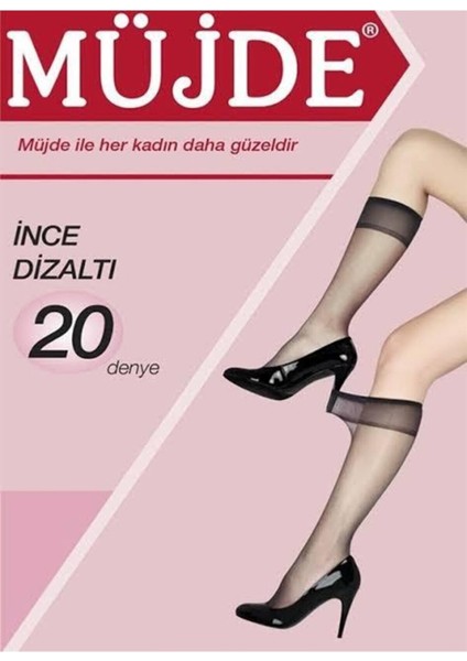 Bayan 6 Lı Paket 20 Denye Ince Dizaltı Çorap-38-Bronz