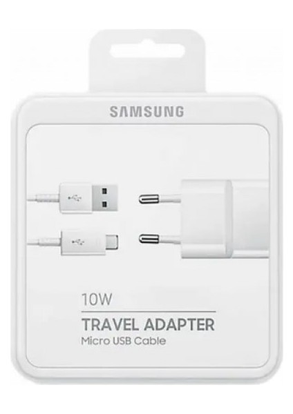 Samsung Telefon Şarj Adaptörü Orijinal 10W Travel Adapter Micro USB Kablo + Şarj Adaptörü