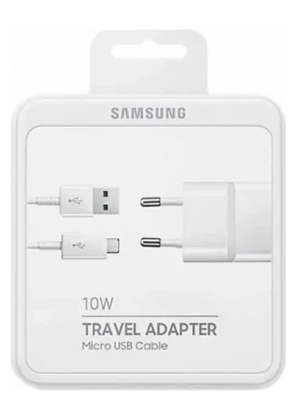 Samsung Telefon Şarj Adaptörü Orijinal 10W Travel Adapter Micro USB Kablo + Şarj Adaptörü