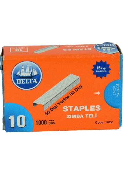 Zımba Teli Gri No-10 83 Dizi 1000 Adet KOD-1622