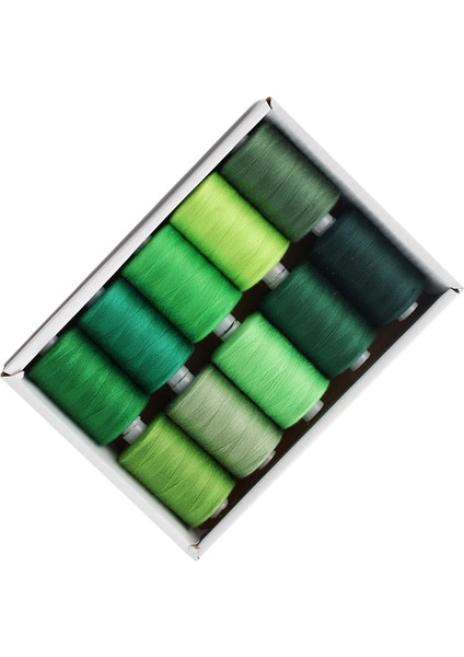 12 Paket Dikiş Iplikleri Dikiş Makinesi Için Polyester Set El El Dikiş Overlock Yeşil (Yurt Dışından) fiyatları