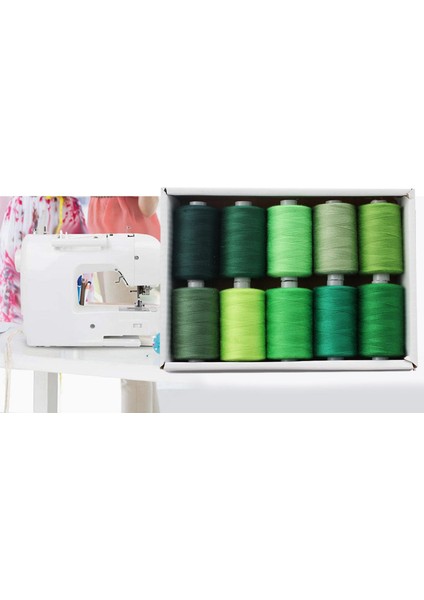 12 Paket Dikiş Iplikleri Dikiş Makinesi Için Polyester Set El El Dikiş Overlock Yeşil (Yurt Dışından) fırsatları