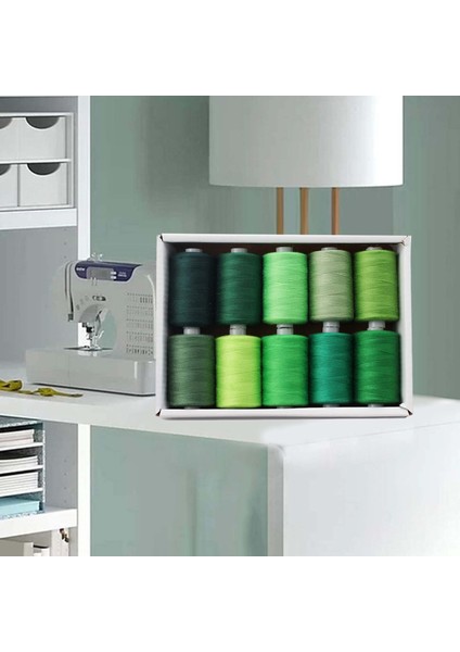 12 Paket Dikiş Iplikleri Dikiş Makinesi Için Polyester Set El El Dikiş Overlock Yeşil (Yurt Dışından) indirimleri