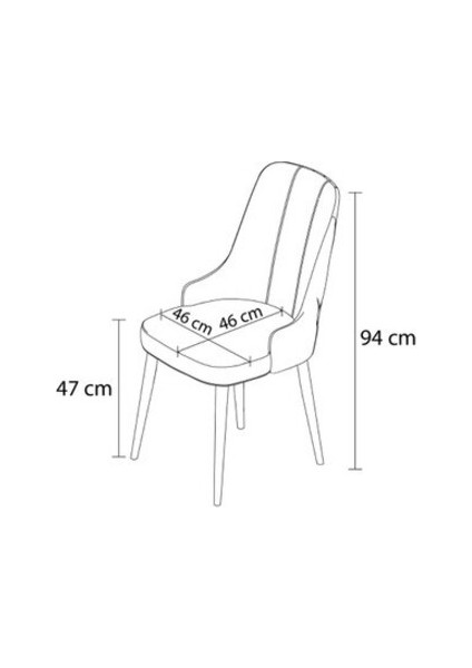 Concept Newa Serisi, Babyface Kumaş Siyah Metal Ayak Gümüş Halka, 4 Adet Sandalye fiyatları