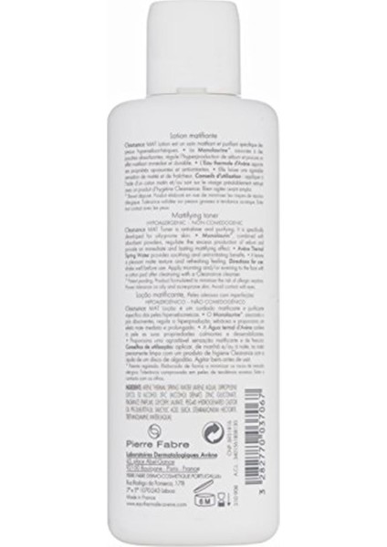 Avene Cleanance Mat Lotion - Yağlı Ciltler Için Matlaştırıcı Etkili Losyon 200 Ml 1 Paket (1