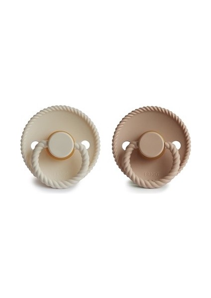 Frıgg Rope Ikili Kauçuk Emzik - Cream / Croissant 6-18AY fiyatları