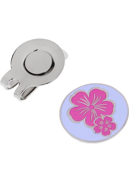 2pcs/pembe Mor Çiçek Şapkası Vizör Klipsli Hediyelik Eşya Ile Golf Topu Işaretçisi (Yurt Dışından) fırsatları