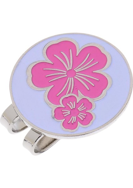 2pcs/pembe Mor Çiçek Şapkası Vizör Klipsli Hediyelik Eşya Ile Golf Topu Işaretçisi (Yurt Dışından) indirimleri