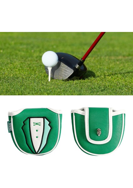 Dayanıklı Golf Mallet Putter Head Cover Golf Club Head Clubs Head Koruyucu Yarım Yuvarlak 12X12CM (Yurt Dışından)