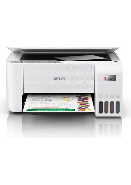 EcoTank L3256 Renkli Tanklı Yazıcı Baskı-Tarama- Kopya - (USB, WiFi, Wi-Fi Direct) + ORİJİNAL EPSON Mürekkep C11CJ67411