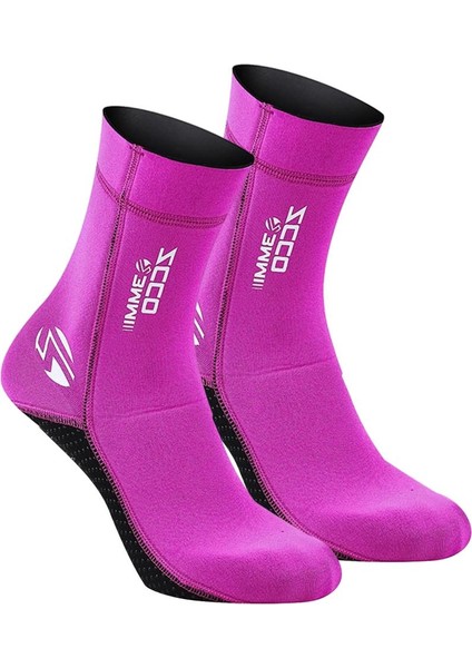 Neopren Dalış Wetsuit Çizmeler Yüzme Şnorkel Çorap Sıcak Gül Kırmızı S (Yurt Dışından)