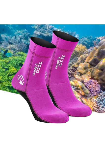 Neopren Dalış Wetsuit Çizmeler Yüzme Şnorkel Çorap Sıcak Gül Kırmızı S (Yurt Dışından) fiyatları