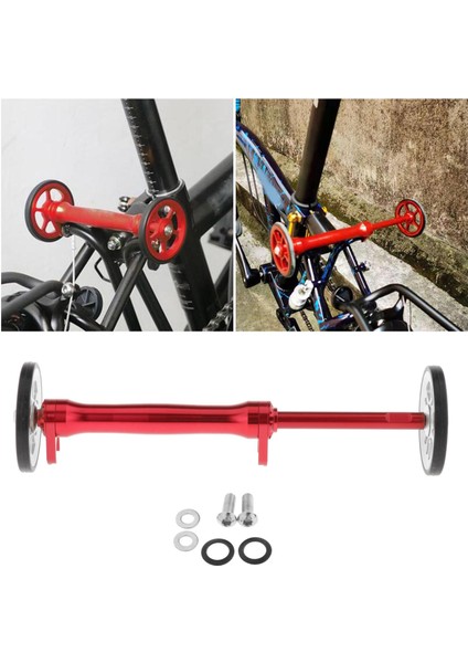 Katlanır Bisikletler Kolay Tekerlekler Spacers Kırmızı Gümüş ile Uzatma Çubuğu (Yurt Dışından) fırsatları