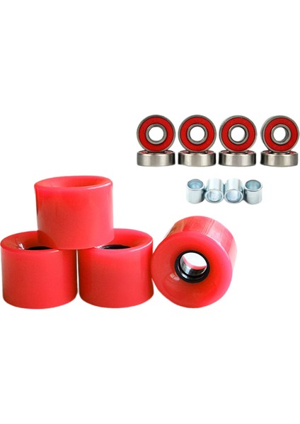 4 Adet Longboard Tekerlekler 60MM 78A Kaykaylar Sokak Kruvazör Tekerlekler Ekipmanları Kırmızı (Yurt Dışından)