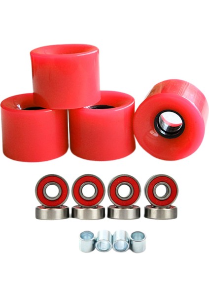 4 Adet Longboard Tekerlekler 60MM 78A Kaykaylar Sokak Kruvazör Tekerlekler Ekipmanları Kırmızı (Yurt Dışından) fiyatları