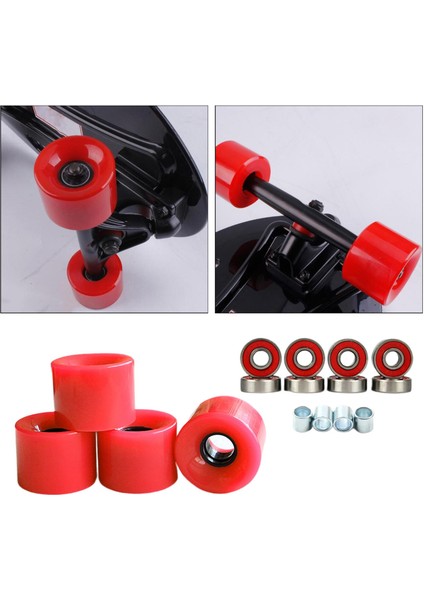 4 Adet Longboard Tekerlekler 60MM 78A Kaykaylar Sokak Kruvazör Tekerlekler Ekipmanları Kırmızı (Yurt Dışından) fırsatları