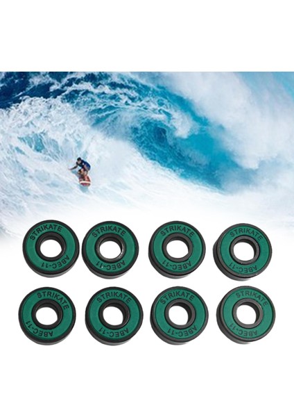 8 Adet Kaykay Rulmanlar 8mm Hassas Boyutu Abec-11 Longboard Yeşil Için (Yurt Dışından) fırsatları