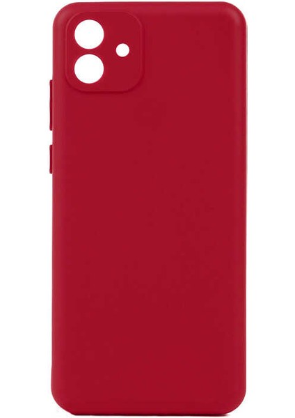 Galaxy A04S ile Uyumlu Kılıf Soft Pürüzsüz Bye Silikon Kırmızı