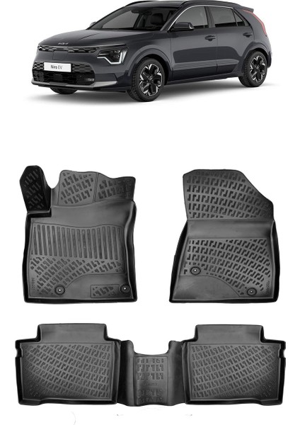 Kia Niro Hibrit 2022 Sonrası Rizline 3D Havuzlu Paspas Siyah