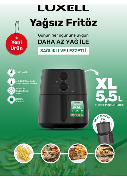 Fastfryer Xl 5.5 Litre ( Yağsız Fritöz Airfryer ) LX-FC5130