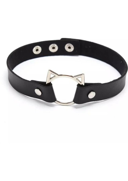Harajuku Gothic Punk Kedi Kolye Choker Tasma Kolye Aksesuar Şık Süs