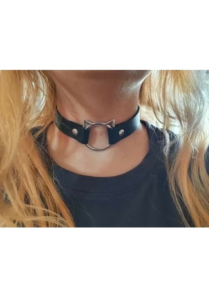 Harajuku Gothic Punk Kedi Kolye Choker Tasma Kolye Aksesuar Şık Süs