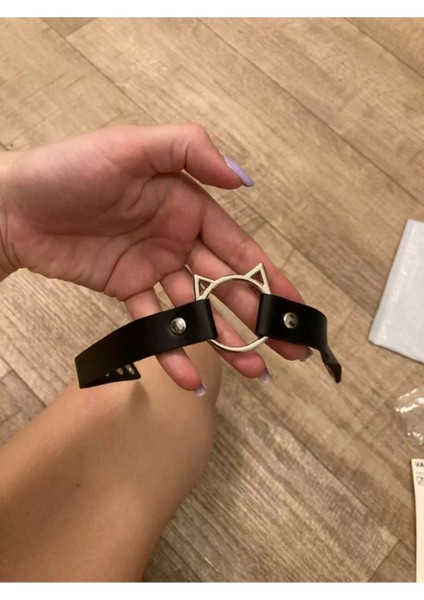 Harajuku Gothic Punk Kedi Kolye Choker Tasma Kolye Aksesuar Şık Süs