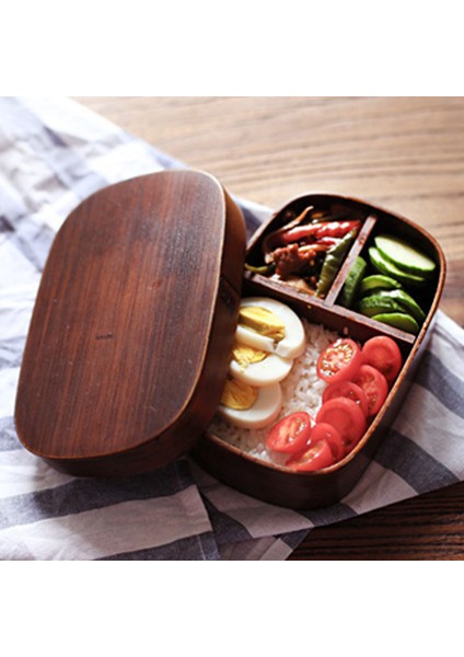 Japon Bento Kutuları Ahşap Öğle Yemeği Kutusu El Yapımı Doğal Ahşap Suşi Kutusu Sofra Kase Gıda Kabı (Yurt Dışından)