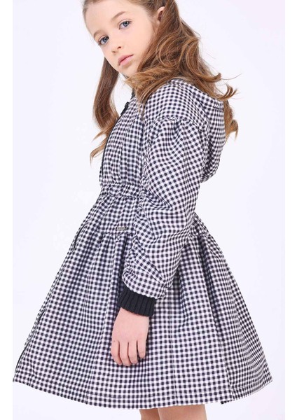 Kız Çocuk Mont Siyah Beyaz modelleri