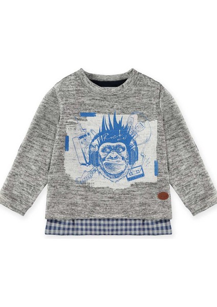 Erkek Çocuk Uzun Kollu Tshirt Gri modelleri