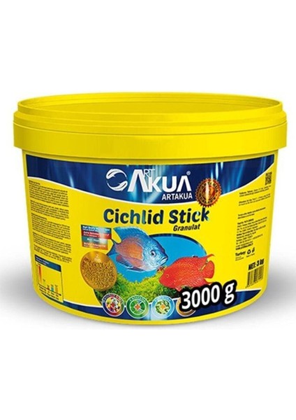 Art Akua Cichlid Stick Granulat Balık Yemi 50 Gram