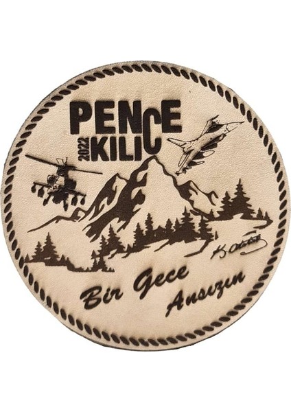 Pençe Kılıç Harekatı - Deri Peç - Arma - Askeri Patch