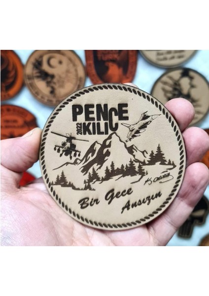 Pençe Kılıç Harekatı - Deri Peç - Arma - Askeri Patch