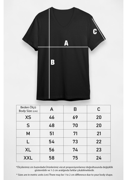 Astrolog Baskılı Unisex Beyaz V Yaka Tshirt